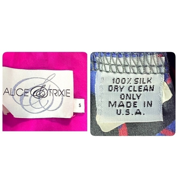 Alice & Trixie 100% Silk 70's Statement Piece Disco Blouse Empire Waist - Picture 3 of 9